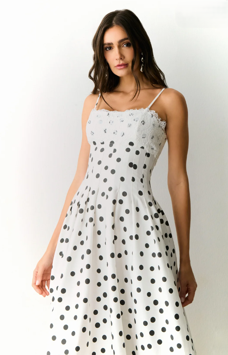 Vestido Midi Pespontado
