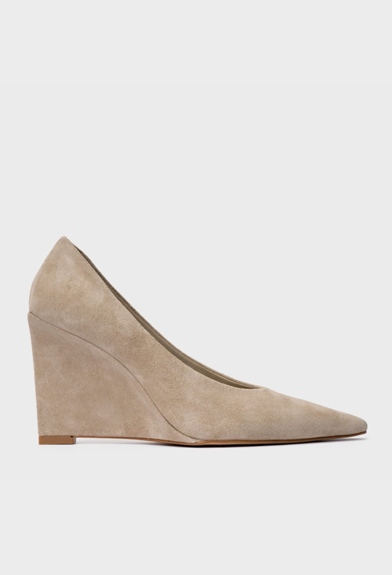 Suede Wedge Pumps
