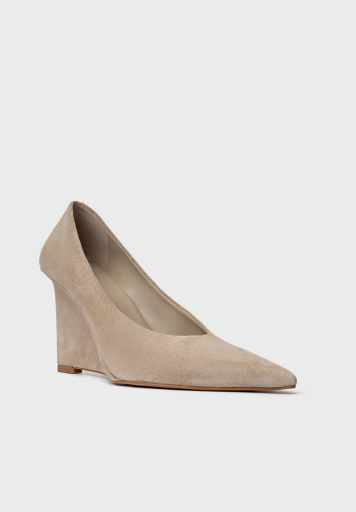 Suede Wedge Pumps