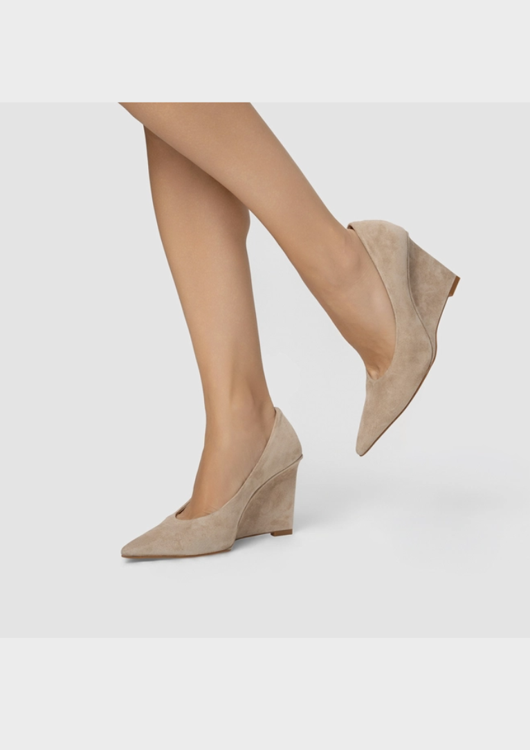 Suede Wedge Pumps