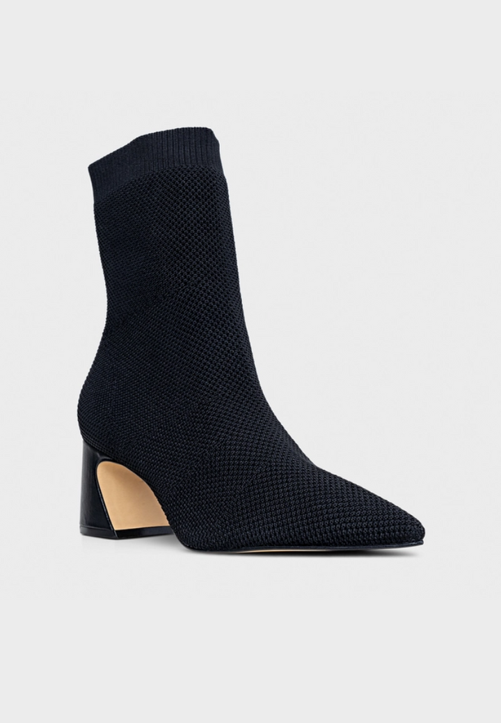 Wave Knit Mid-Heel Boot