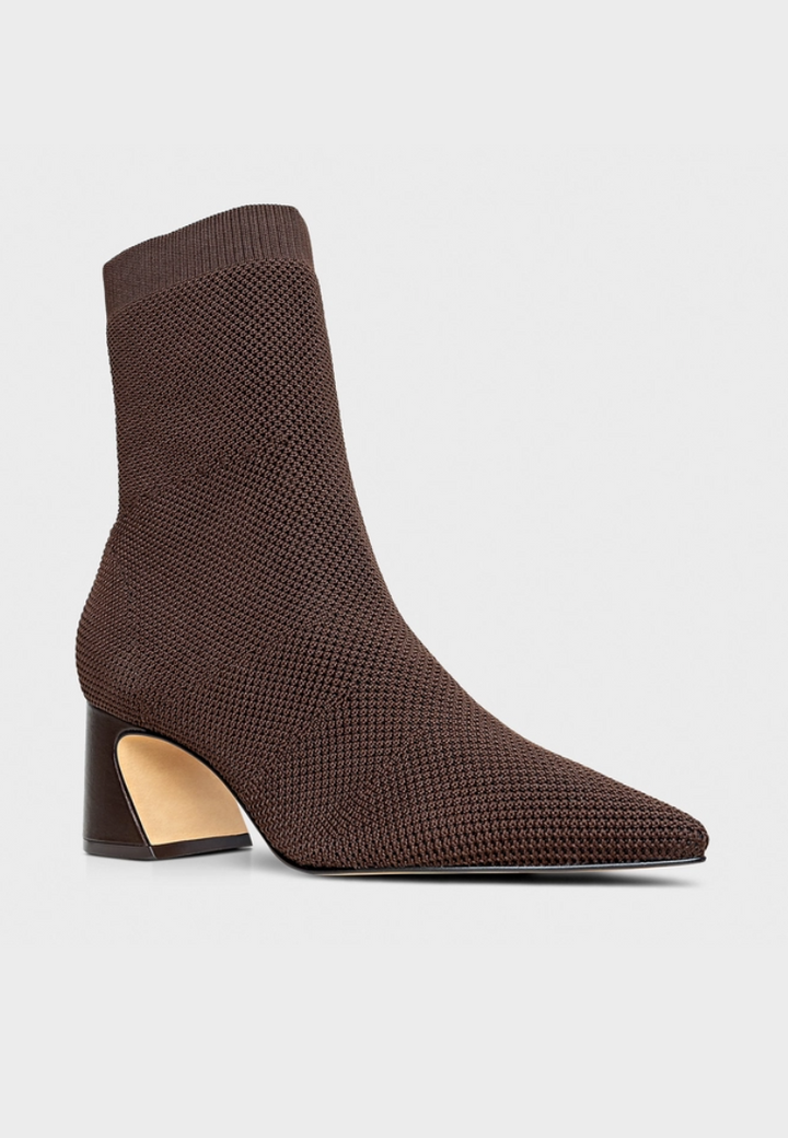 Wave Knit Mid-Heel Boot