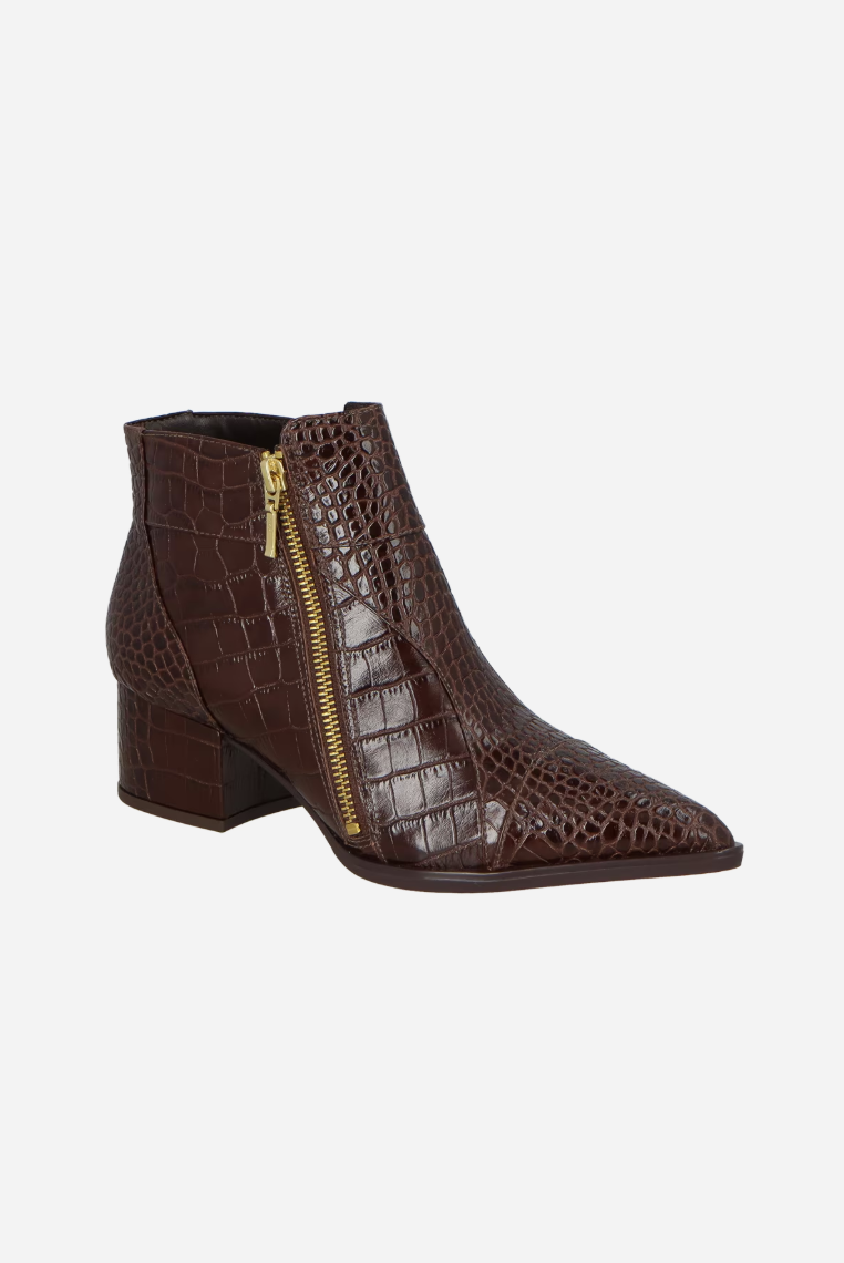 Croco Leather Boots