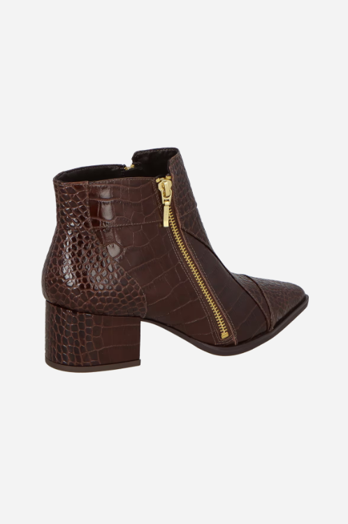 Croco Leather Boots