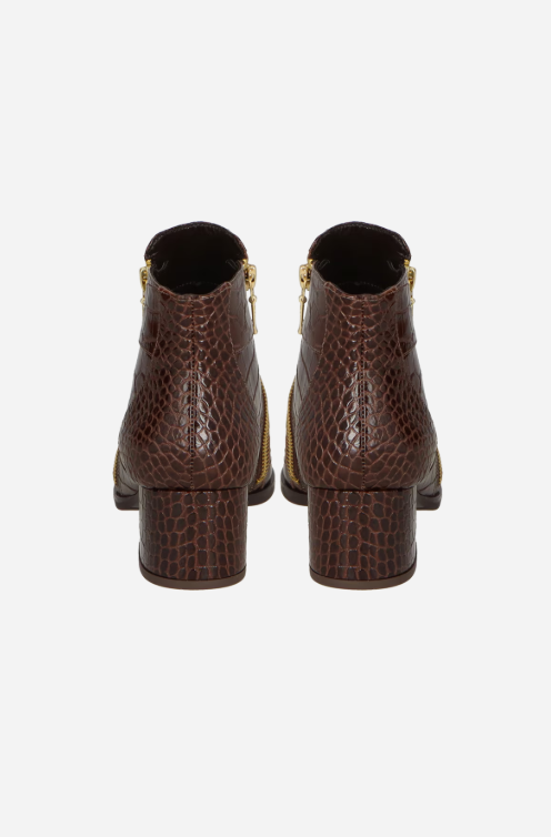 Croco Leather Boots