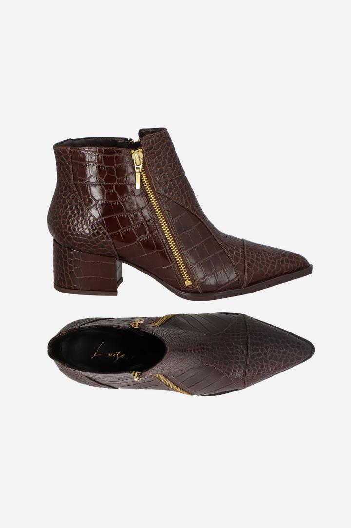 Croco Leather Boots