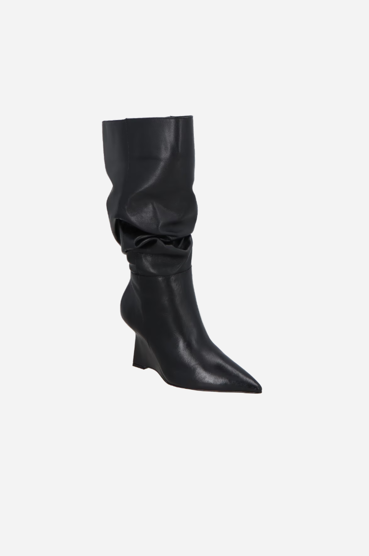 Leather Slouch Boots