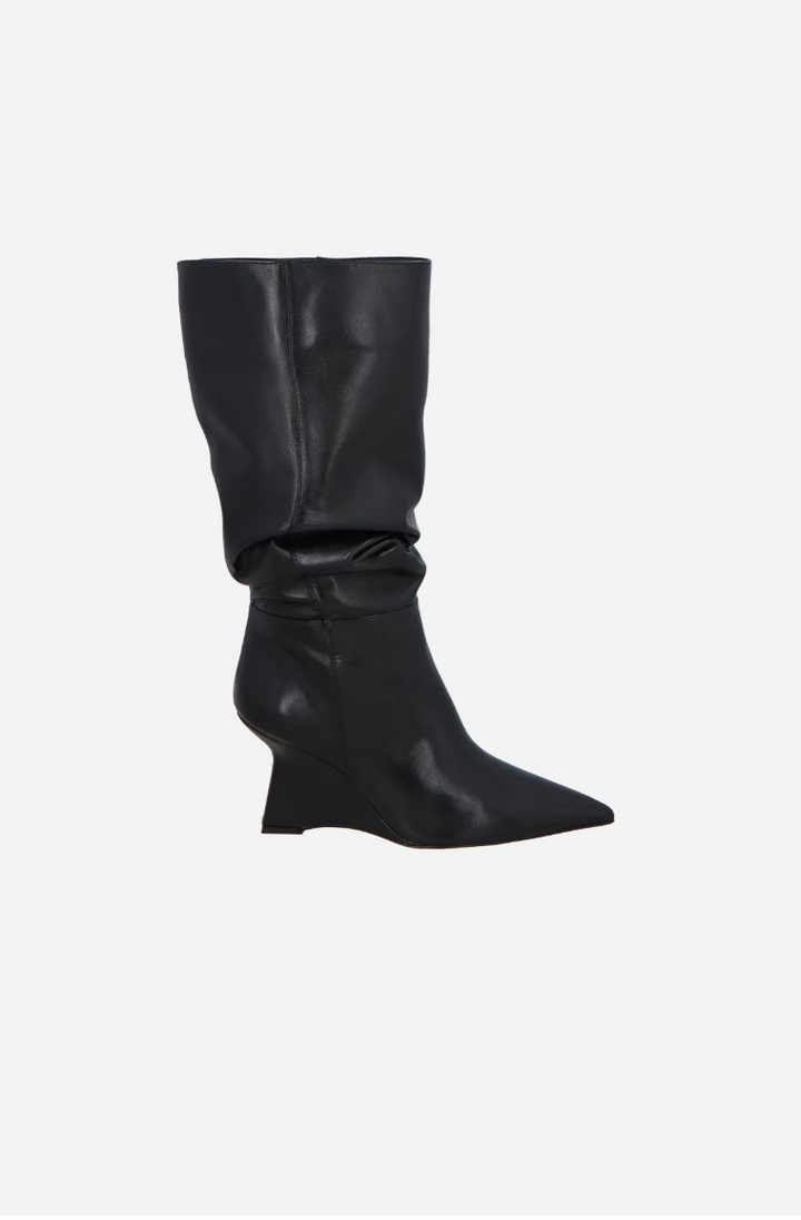 Leather Slouch Boots