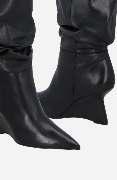 Leather Slouch Boots
