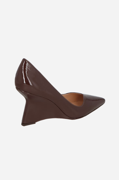 Leather Wedge Pumps