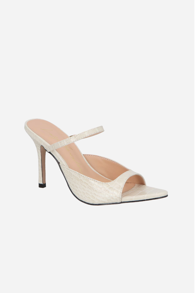 Croco Leather Mule