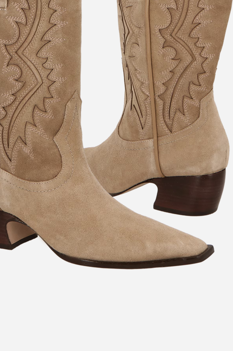 Suede Western Boots