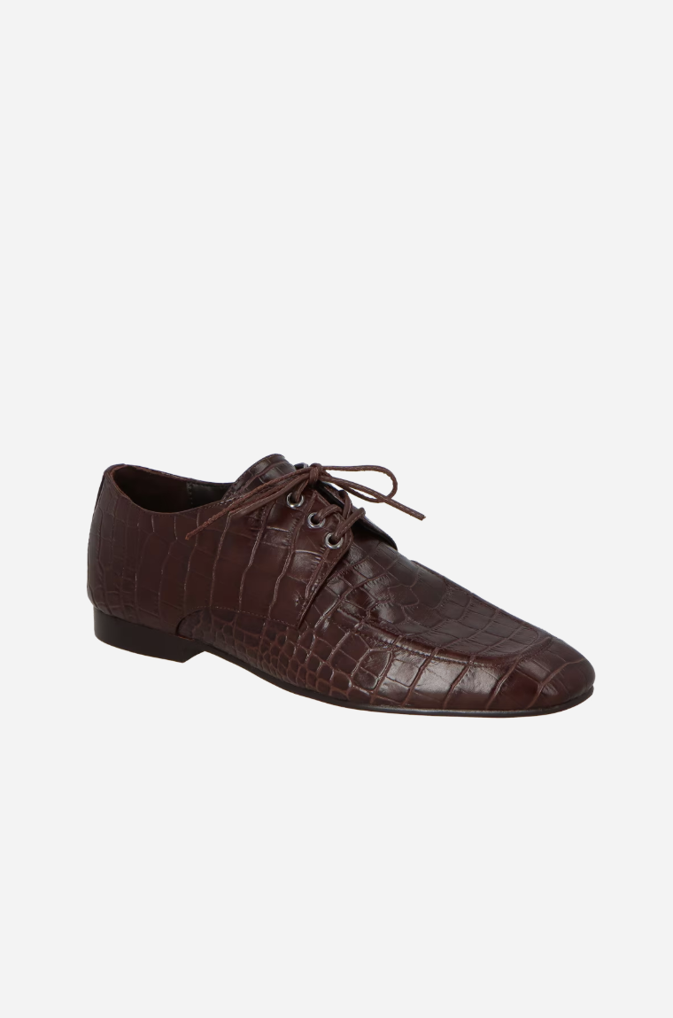 Croco Leather Oxford Loafer
