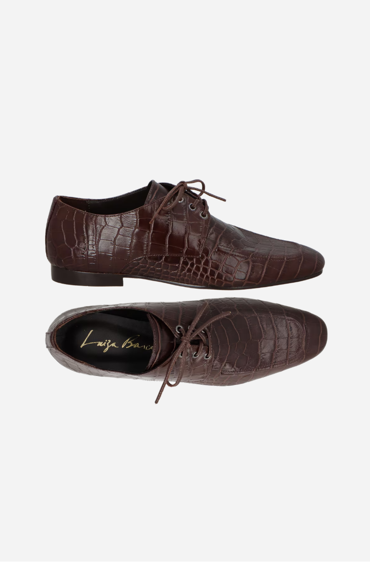 Croco Leather Oxford Loafer