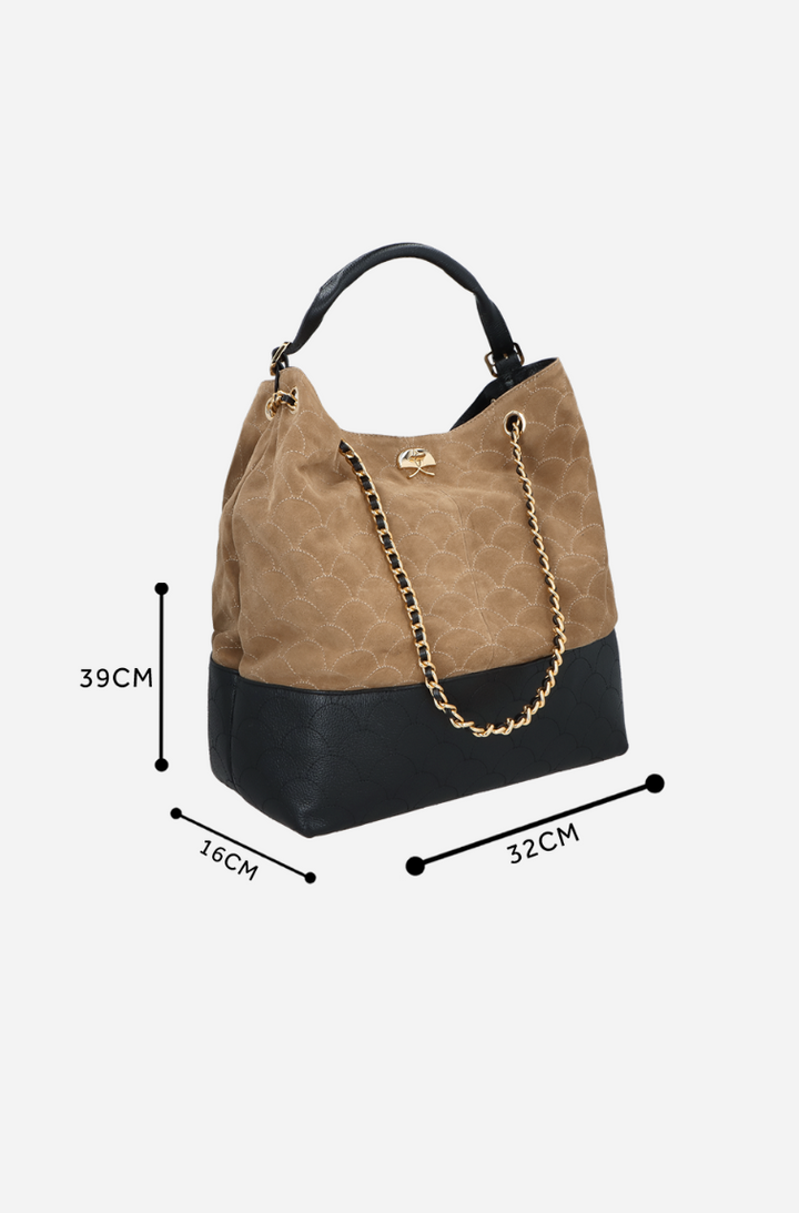 Bolsa  Couro Camurça