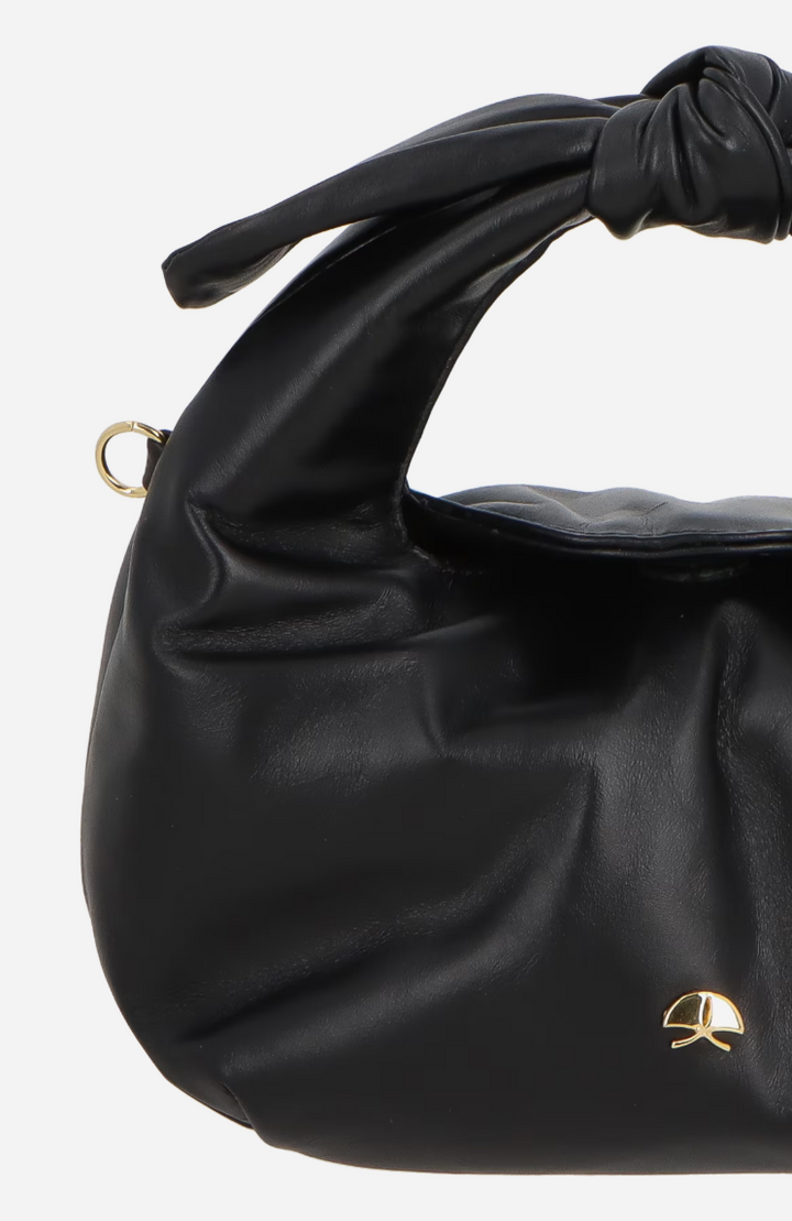 Leather Knot Hobo Bag