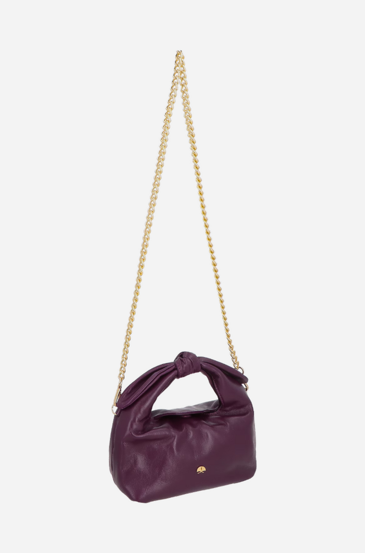 Leather Knot Hobo Bag