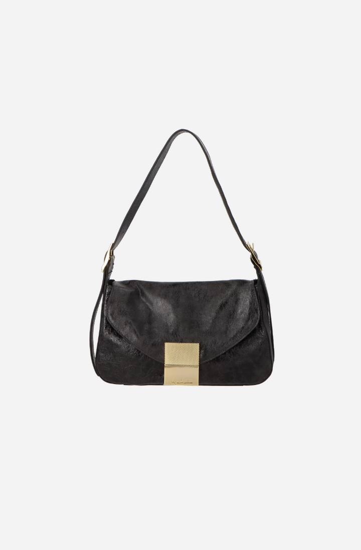 Bolsa Couro Fecho Metálico