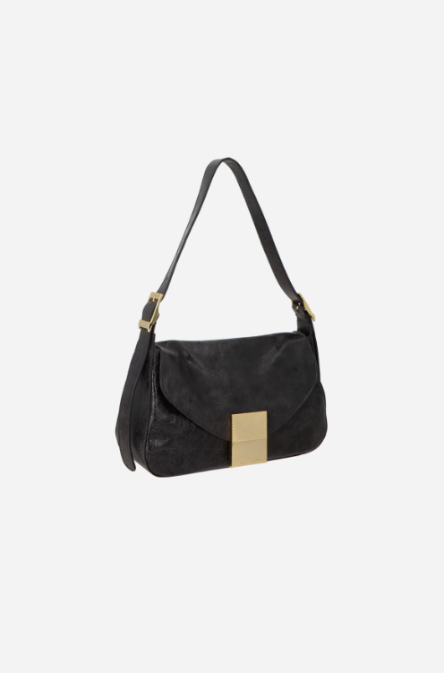 Bolsa Couro Fecho Metálico