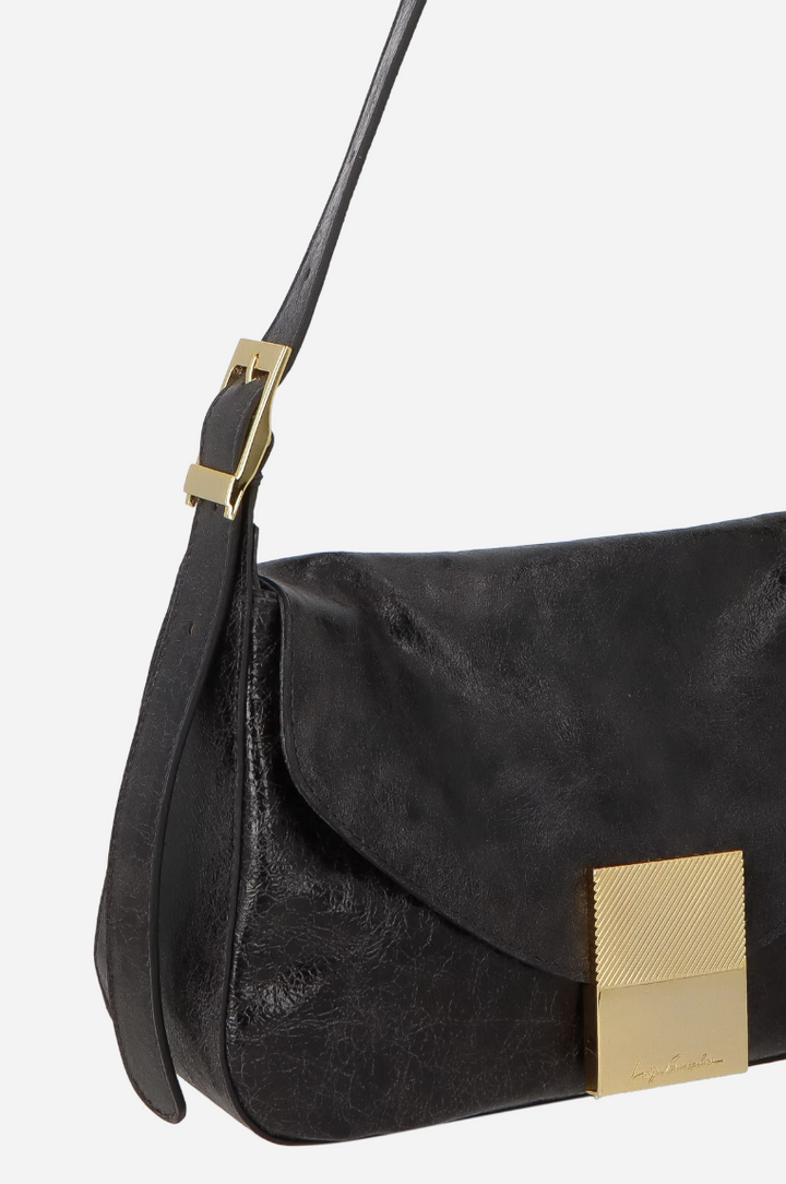 Bolsa Couro Fecho Metálico
