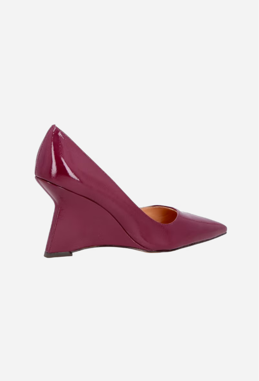 Scarpin Anabela Couro