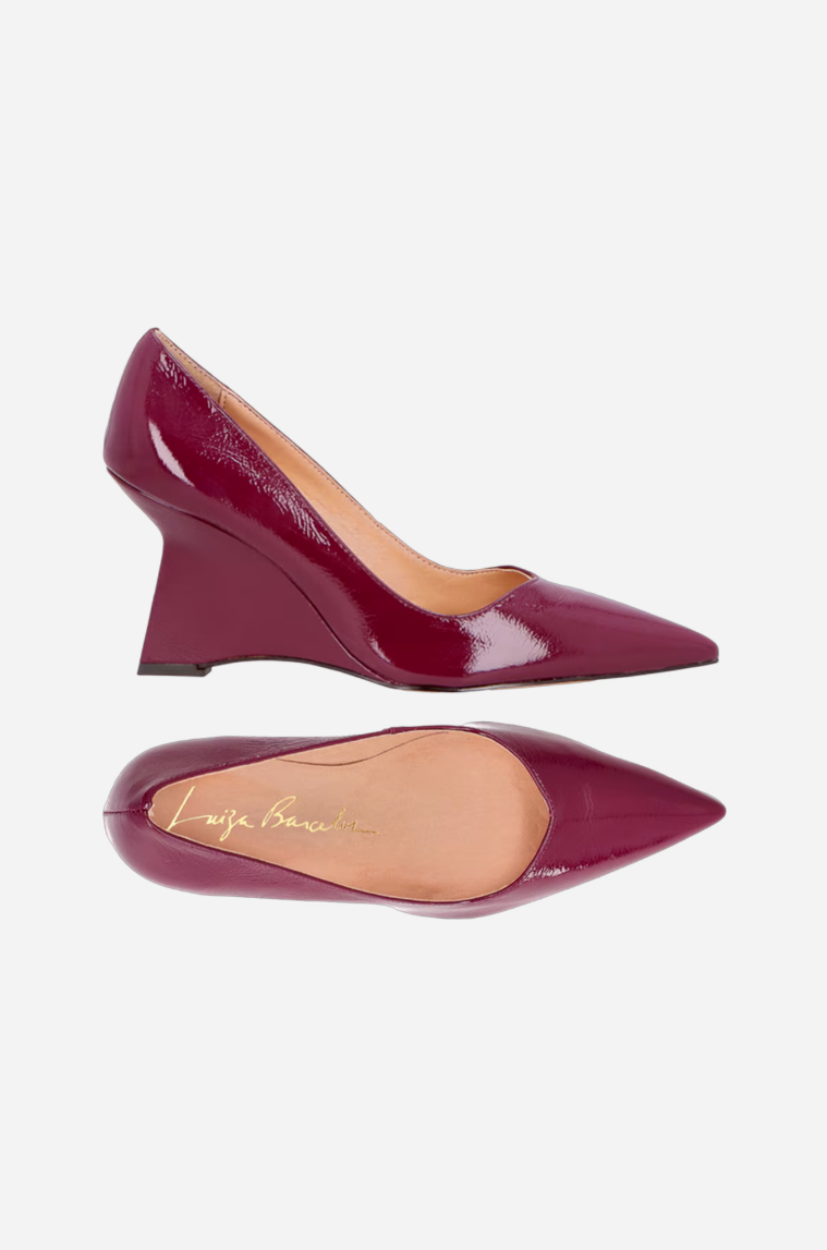 Scarpin Anabela Couro