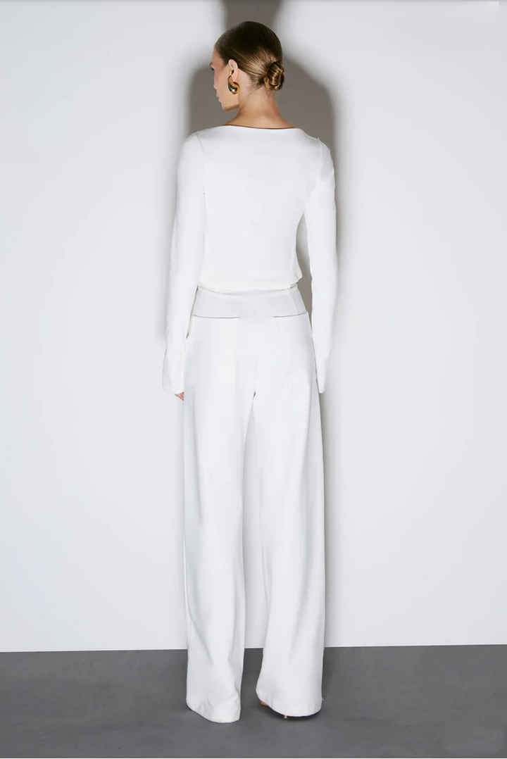 Wide Leg Pants with Stripes