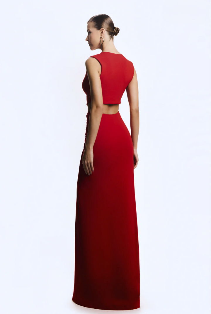 Vestido Longo Drapeado Canaleta