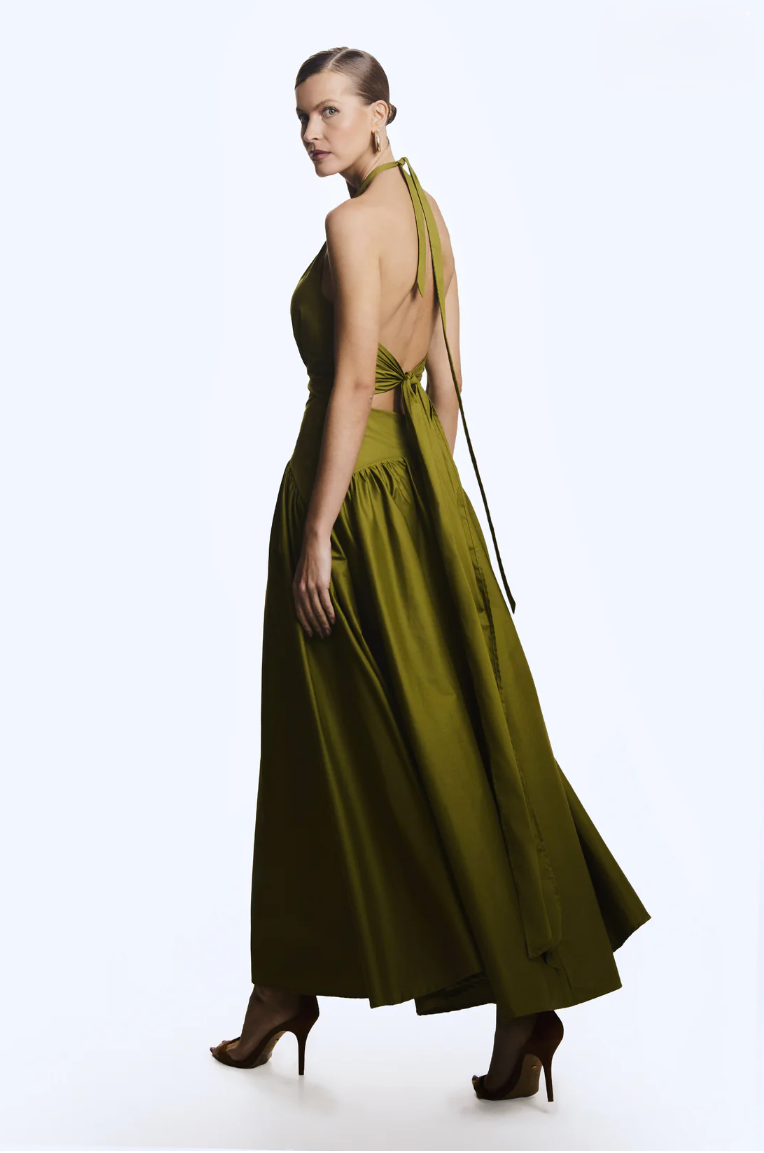 Vestido midi Amarrção