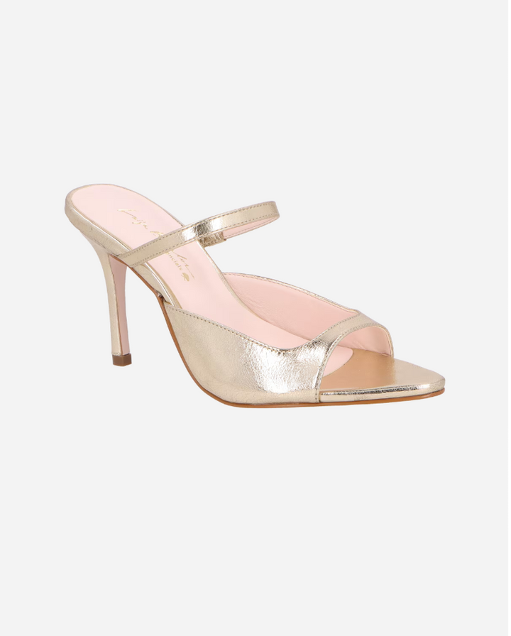 Metallic Leather Mule