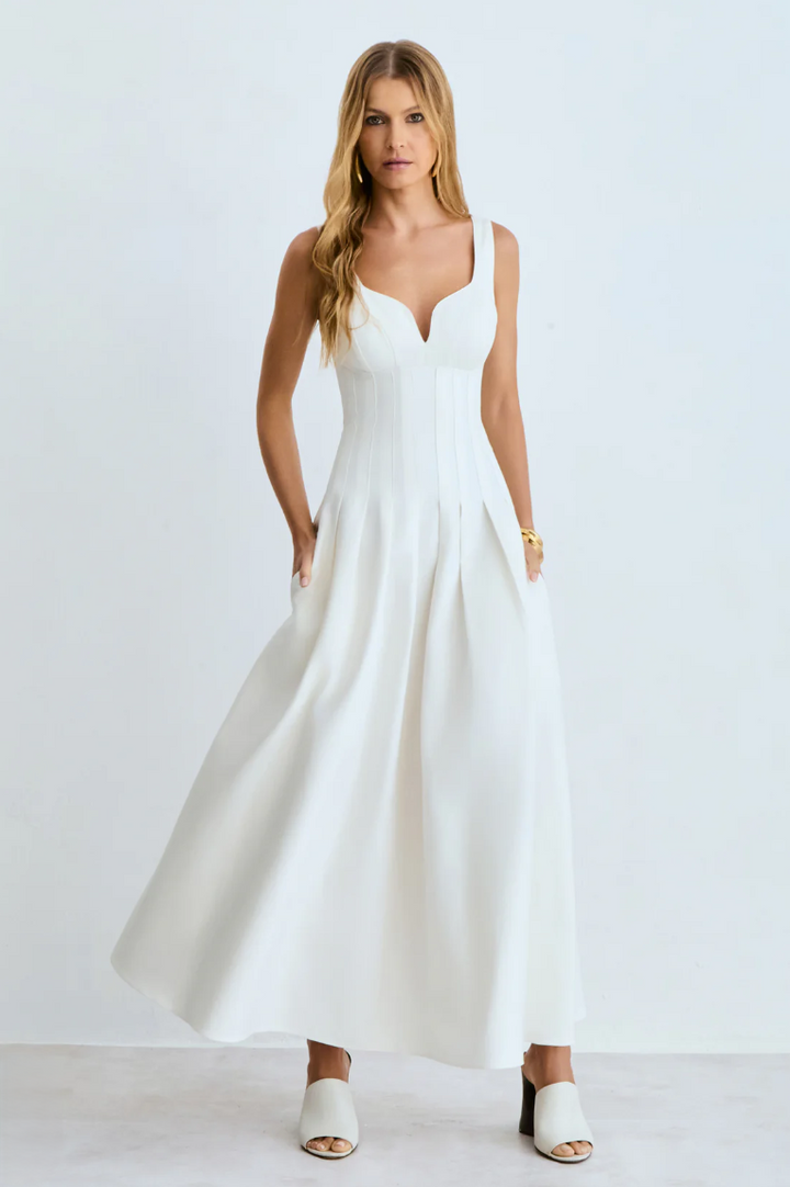 V-Neck Midi Dress