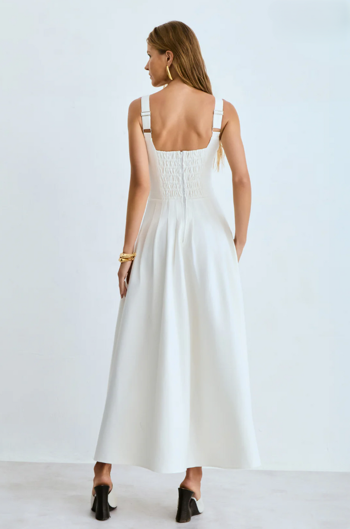 V-Neck Midi Dress