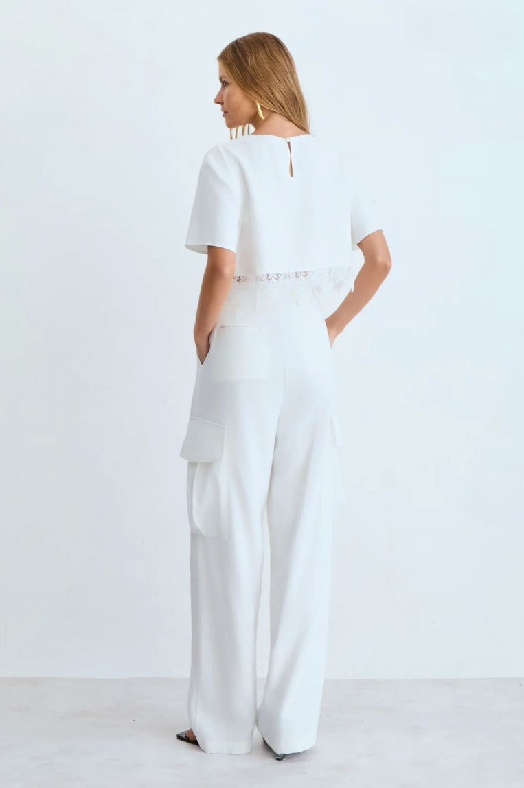 Straight-Leg Trousers with Side Pockets