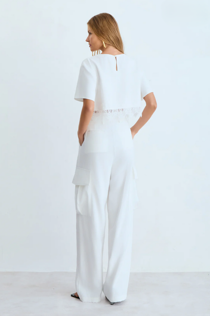 Straight-Leg Trousers with Side Pockets