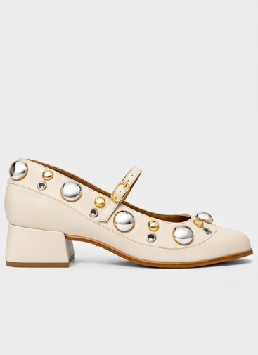 Mixed Balls Leather Pumps