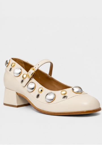 Mixed Balls Leather Pumps