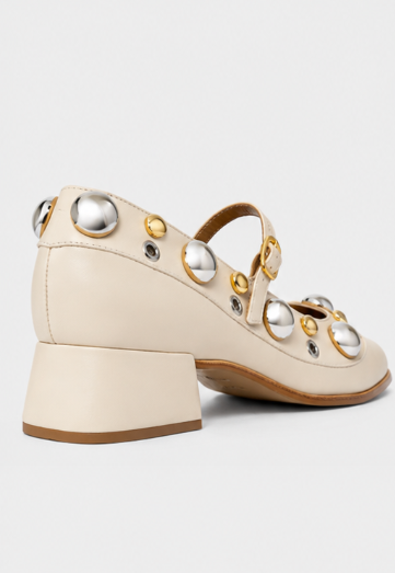 Mixed Balls Leather Pumps