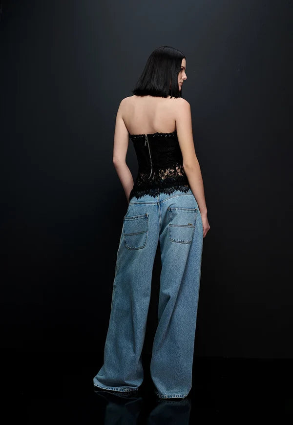 Halter Neck Lace Blouse