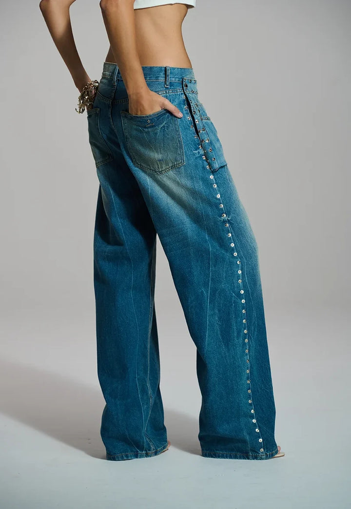 Destroyed Denim Skirt