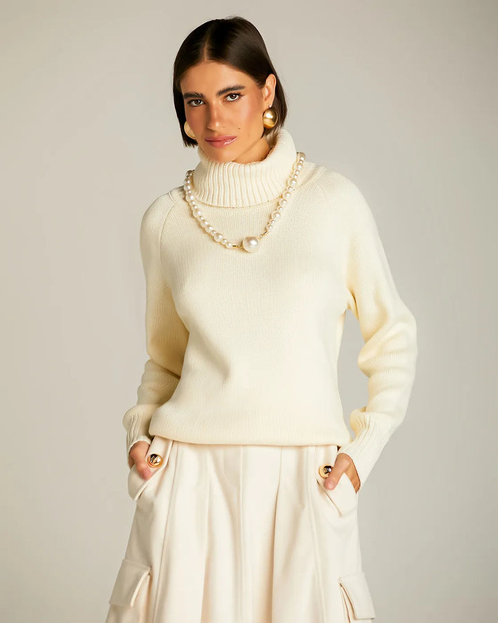 Blusa Tricot Gola Alta Anne Fernandes