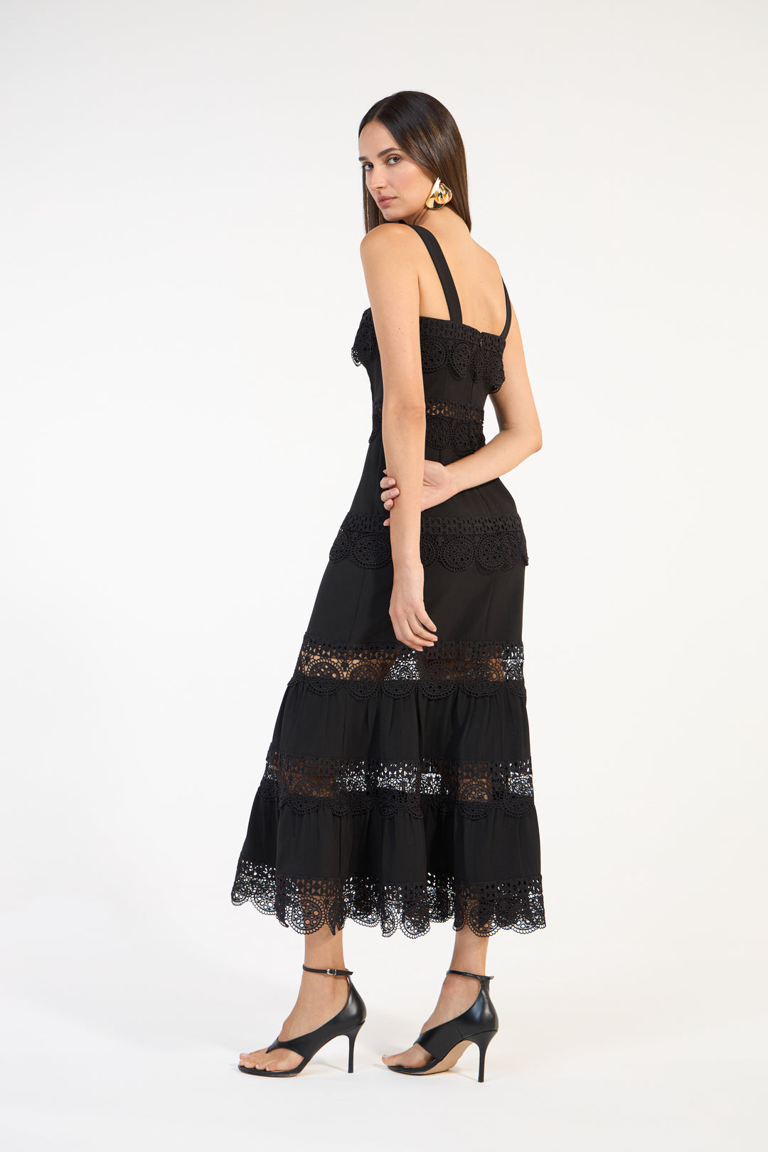 Vestido Crepe Entremeios
