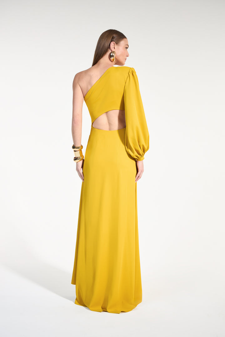 Vestido Longo Nó Assimétrico