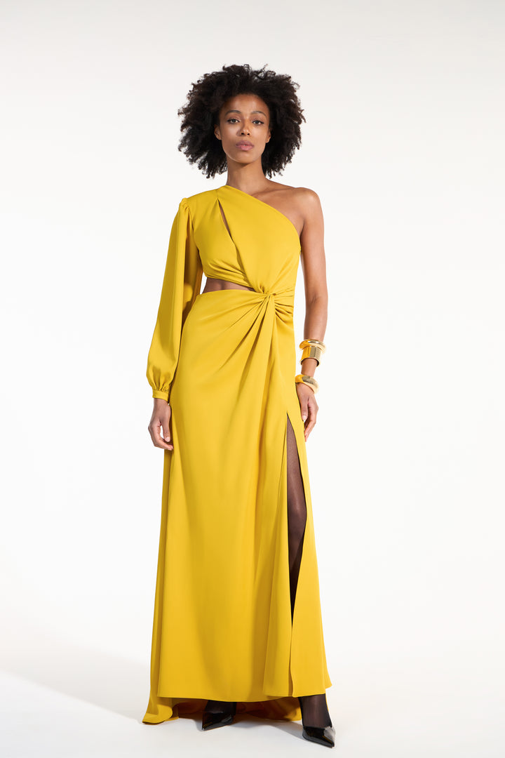 Vestido Longo Nó Assimétrico