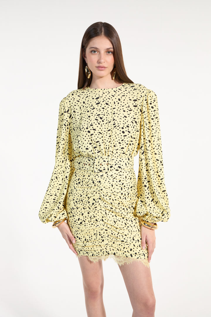 Vestido Curto Renda Poá