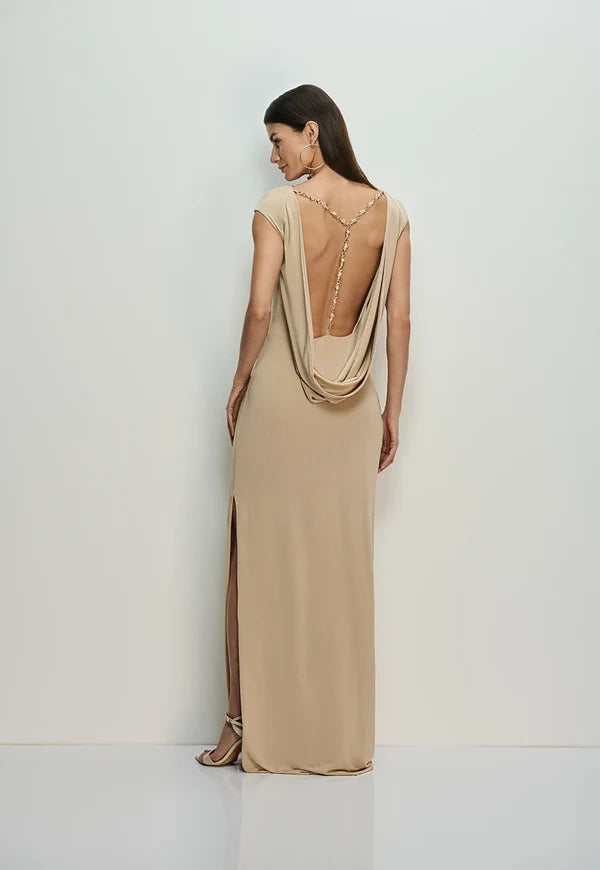 Vestido Longo Spine of Gold