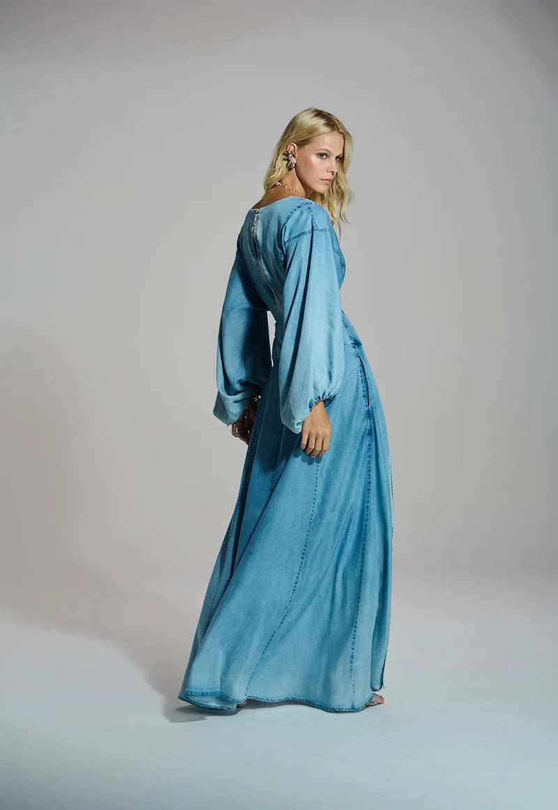 Wide Lyocell Denim Dress
