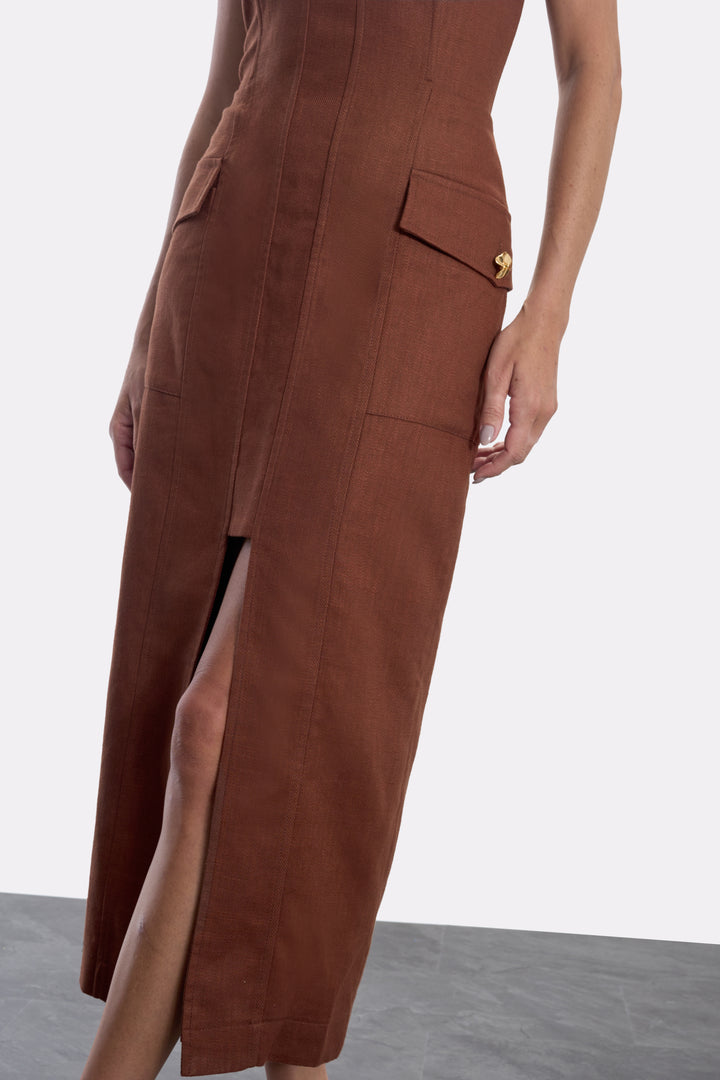 Vestido Alfaiataria Bolsos