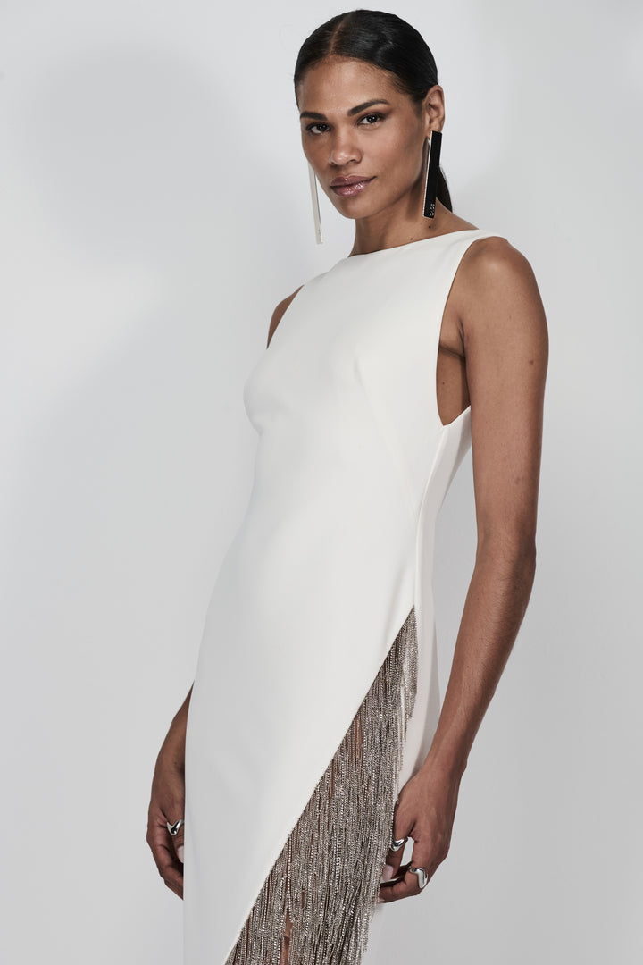 Vestido Midi Bordado Chain