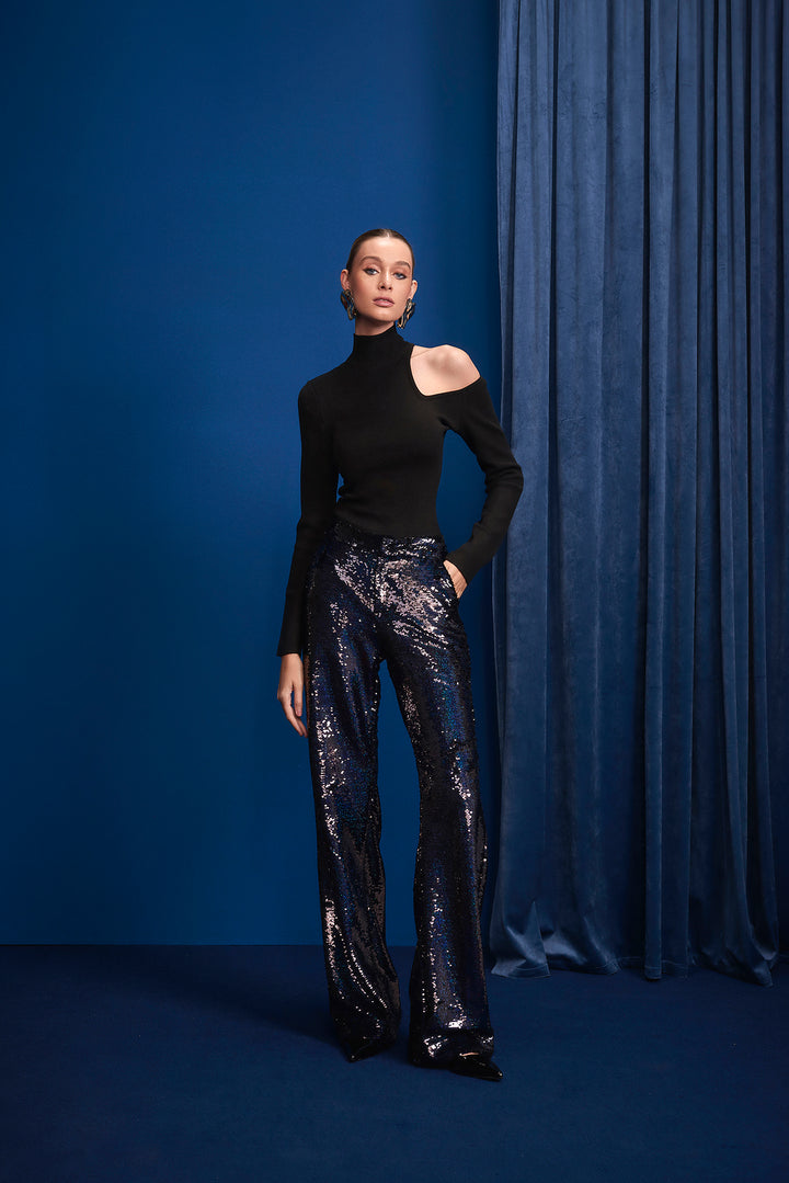 Anne Fernandes Irregular Sequin Trousers