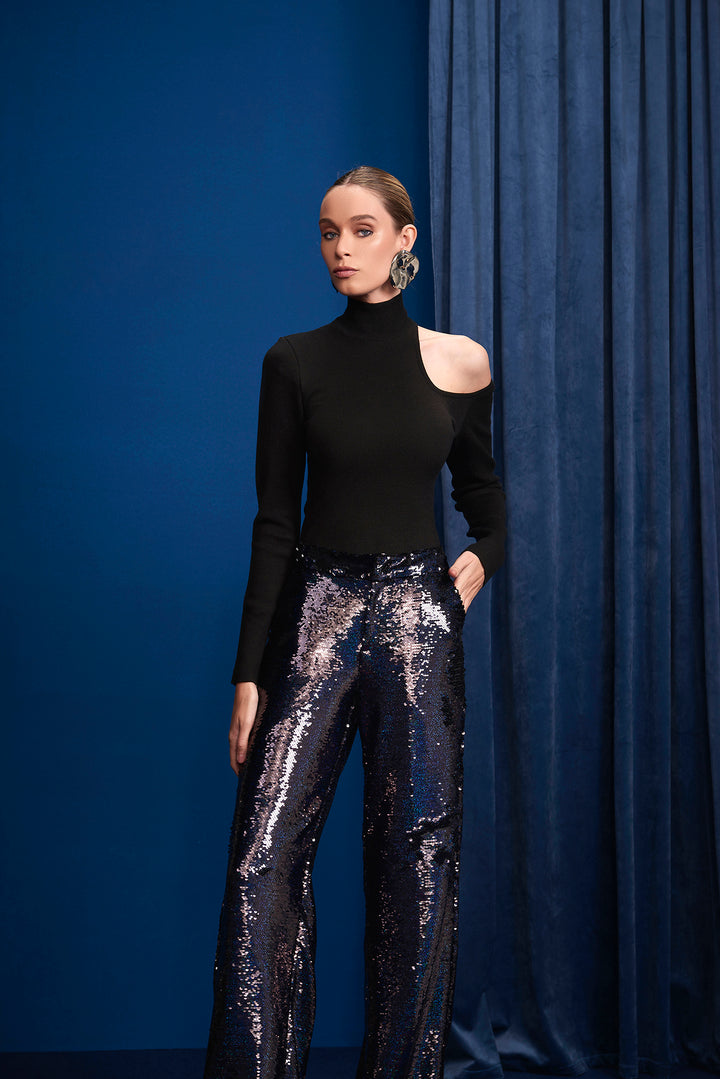 Anne Fernandes Irregular Sequin Trousers